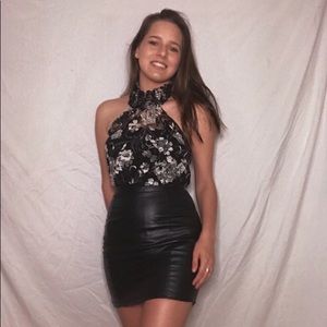 Vintage S&U leather skirt